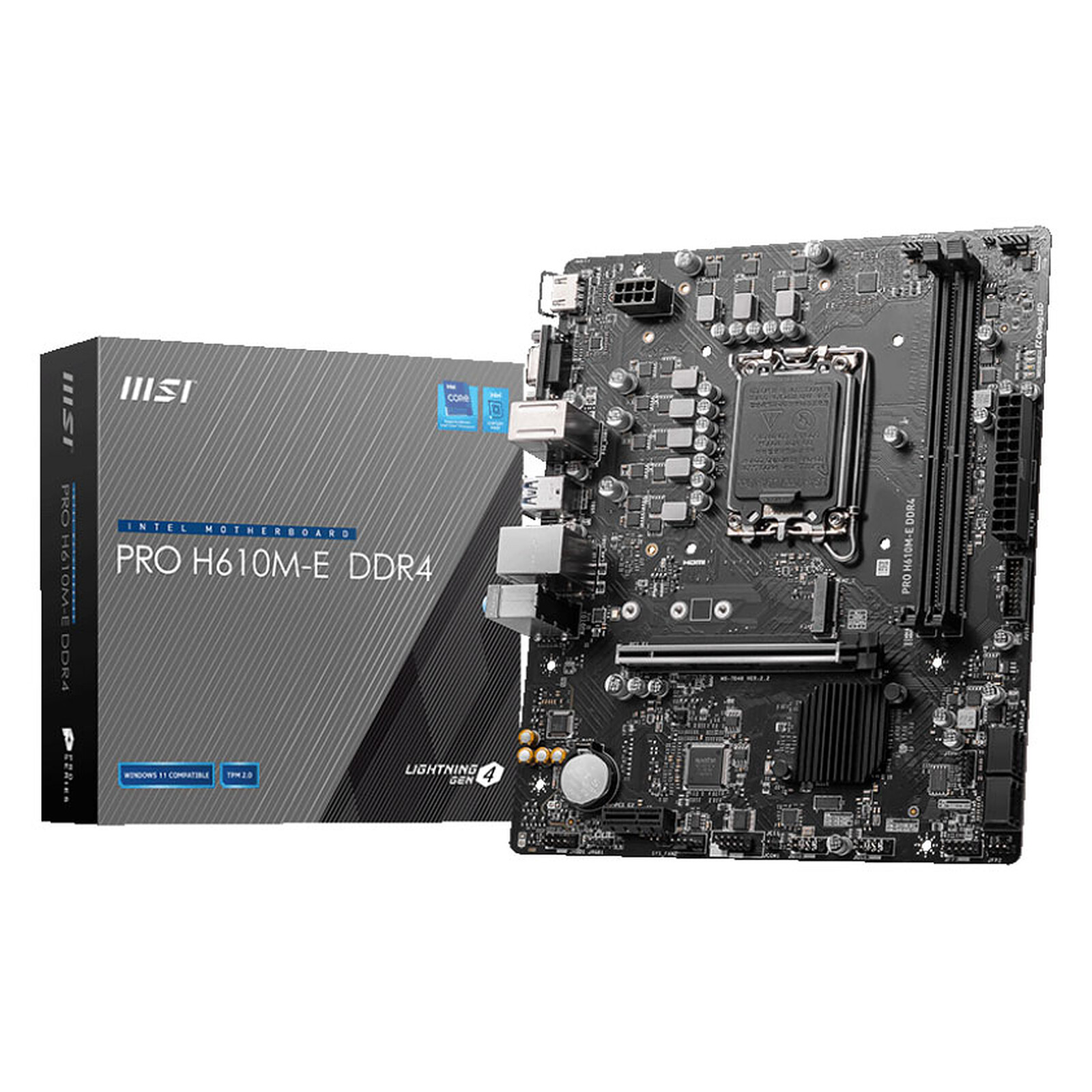 Carte mre MSI PRO H610M-E DDR4 Socket 1700 (Intel B610 Express) mATX, informatique ile de la Runion 974